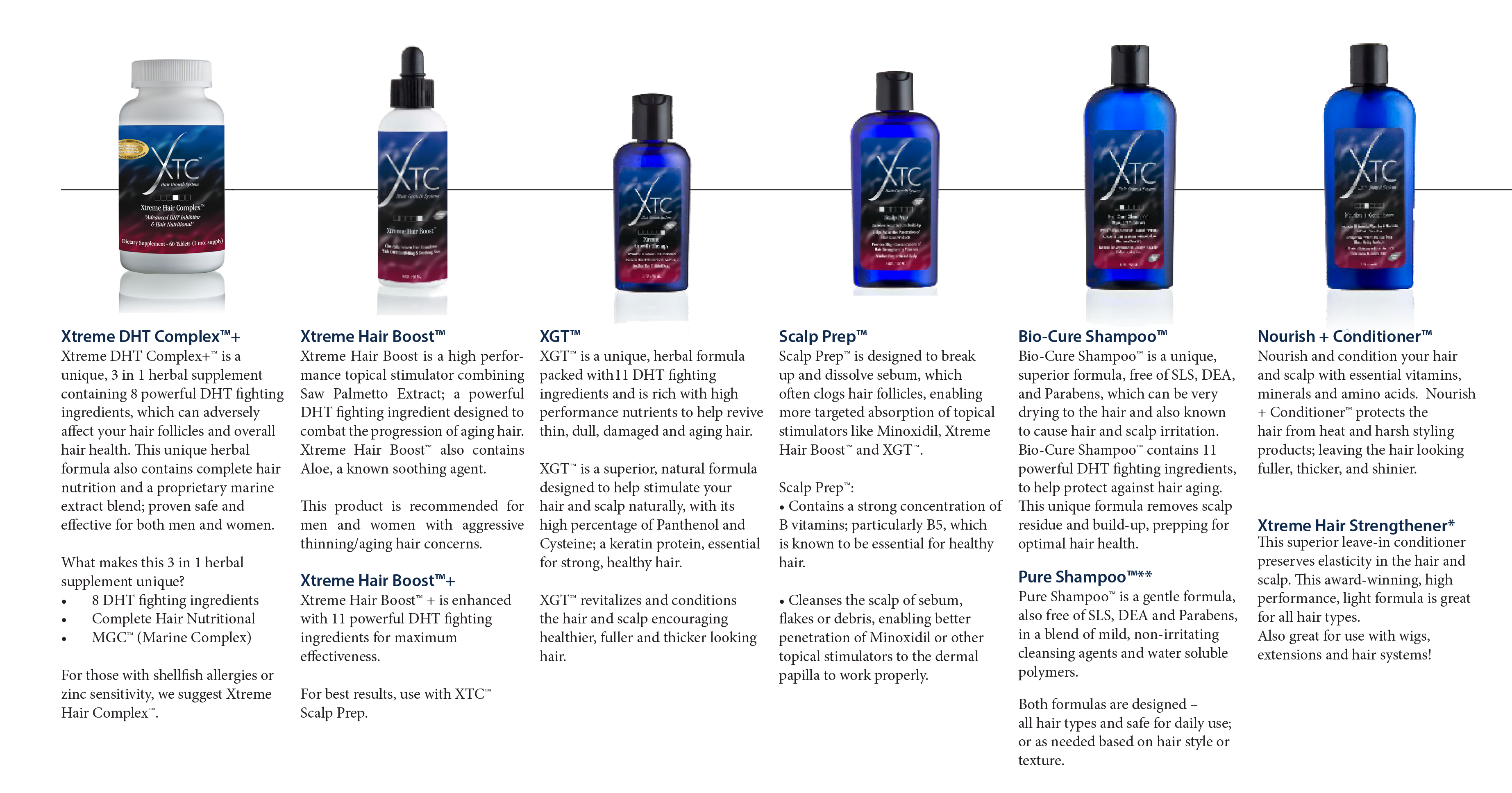 XTC Hair Growth Products